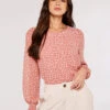 Irregular Dot Long Sleeves Top
