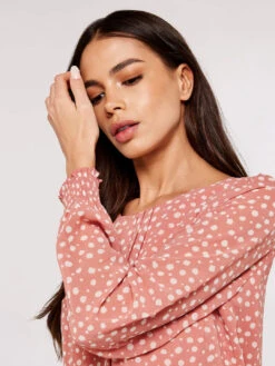 Irregular Dot Long Sleeves Top -Out Shino Sales Store 5051839559066 2