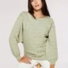 Aran Stripe Batwing Jumper