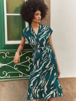 Swirl Shirt Midi Dress