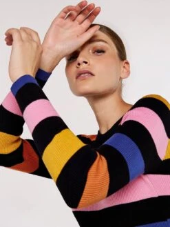 Striped Knitted Midi Dress -Out Shino Sales Store 5051839642911 2