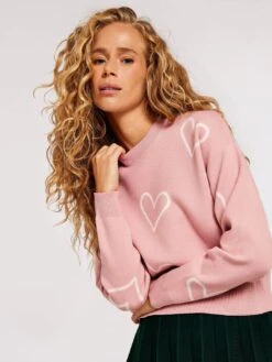 Out Shino Sales Store 23 Heart Print Jumper