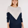Chevron Block Batwing Jumper