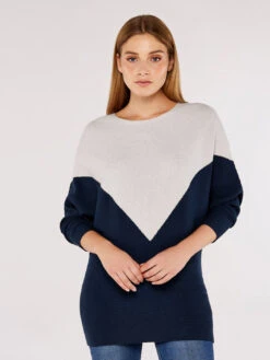 Chevron Block Batwing Jumper -Out Shino Sales Store 5051839645134 2