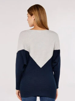 Chevron Block Batwing Jumper -Out Shino Sales Store 5051839645134 3