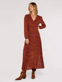 Floral Wrap Maxi Dress -Out Shino Sales Store 5051839649491 2