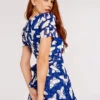 Butterfly Ruch Sleeve Dress