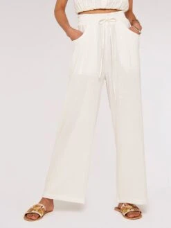 Linen Wide Leg Trousers -Out Shino Sales Store 5051839650558 2