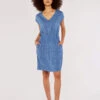 Dot Zip Front Dress