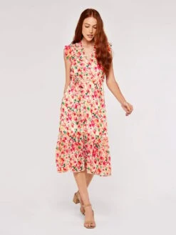 Brushstroke Bloom Midi Dress -Out Shino Sales Store 5051839661608 2