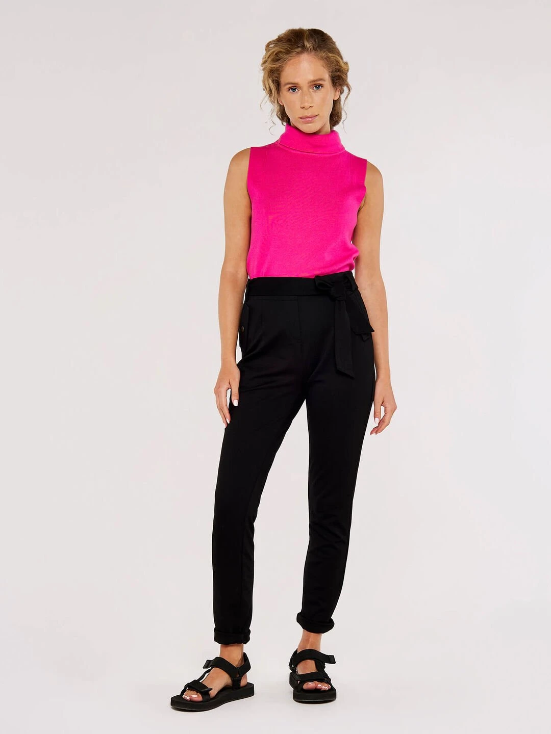 Belted Ponti Trousers 1 Belted Ponti Trousers