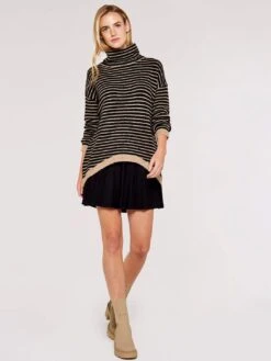 High Neck Stripe Jumper
