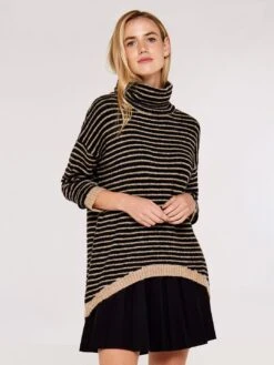 High Neck Stripe Jumper -Out Shino Sales Store 5051839662346 2