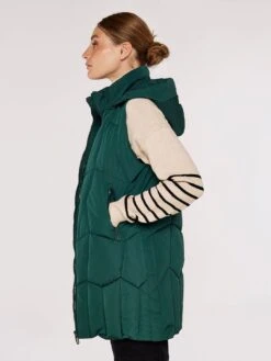 Hooded Zip Puffer Gilet