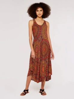 Moroccan Mandala Midi Dress -Out Shino Sales Store 5051839664388 2