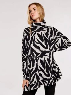 Zebra Print Oversized Tunic -Out Shino Sales Store 5051839667112 3