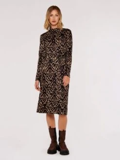 Tapestry Side Split Midi Dress