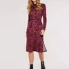 Tapestry Side Split Midi Dress