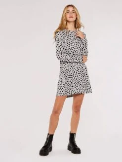 Textured Flare Shoulder Dress -Out Shino Sales Store 5051839669000 2