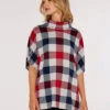 Chequered Side Button Top