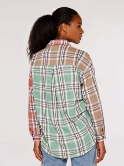 Patchwork Plaid Shirt -Out Shino Sales Store 5051839674561 4