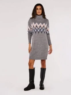 Chevron Jumper Mini Dress