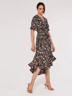 Floral Knot Midi Dress