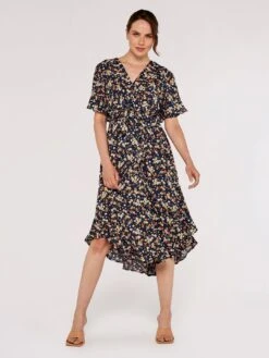 Floral Knot Midi Dress -Out Shino Sales Store 5051839679696 3
