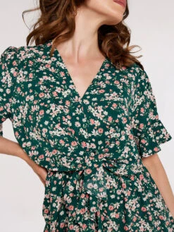 Floral Knot Midi Dress