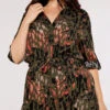 Curve Brushstroke Mini Dress