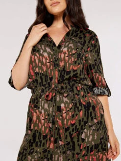 Curve Brushstroke Mini Dress
