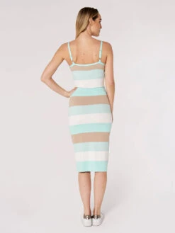 Striped Bodycon Midi Dress -Out Shino Sales Store 5051839690134 2