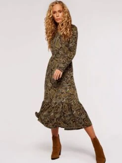 Paisley Tiered Midi Dress