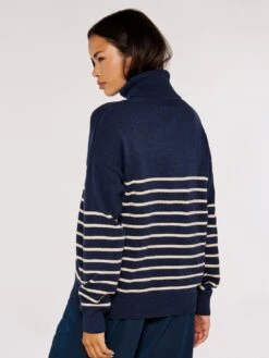 Striped Roll Neck Jumper -Out Shino Sales Store 5051839697379 3
