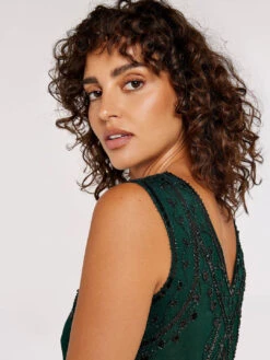 Chevron Sequin Frill Mini Dress -Out Shino Sales Store 5051839698116 3