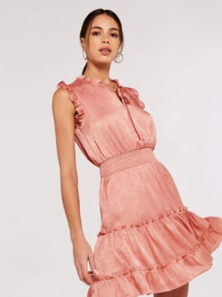 Satin Shimmer Jacquard Dress