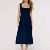 Smock Tiered Midi Dress