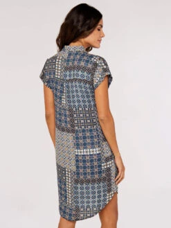 Patchwork Shirt Mini Dress -Out Shino Sales Store 5051839701809 3