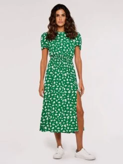 Floral Split Midi Dress