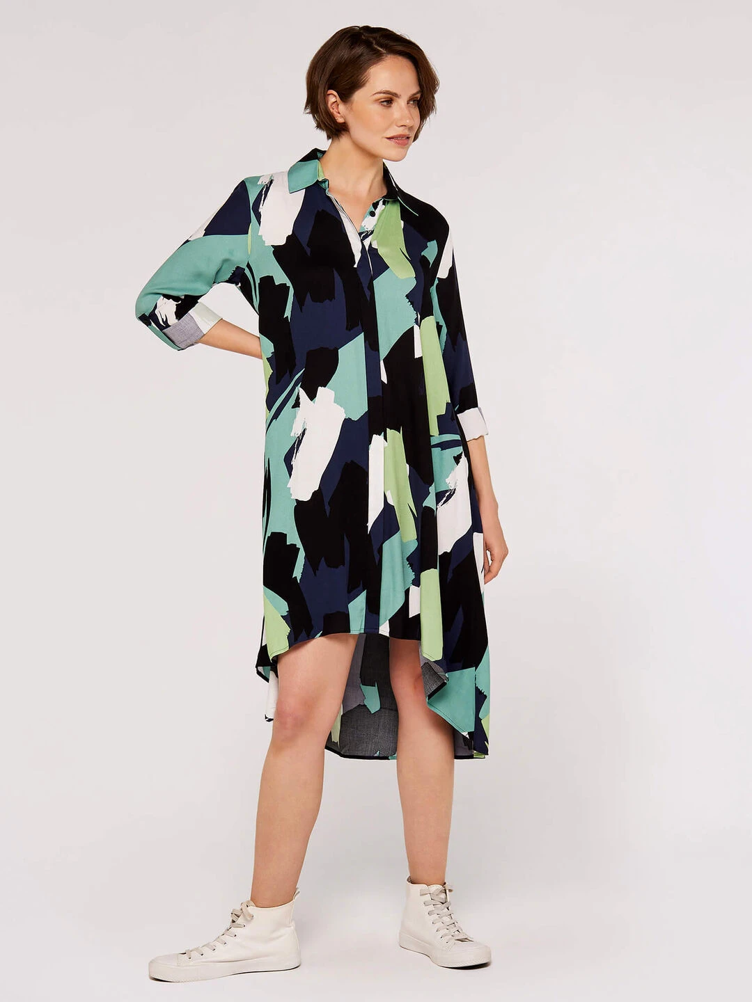 Brushstroke Print Mini Dress 1 Brushstroke Print Mini Dress