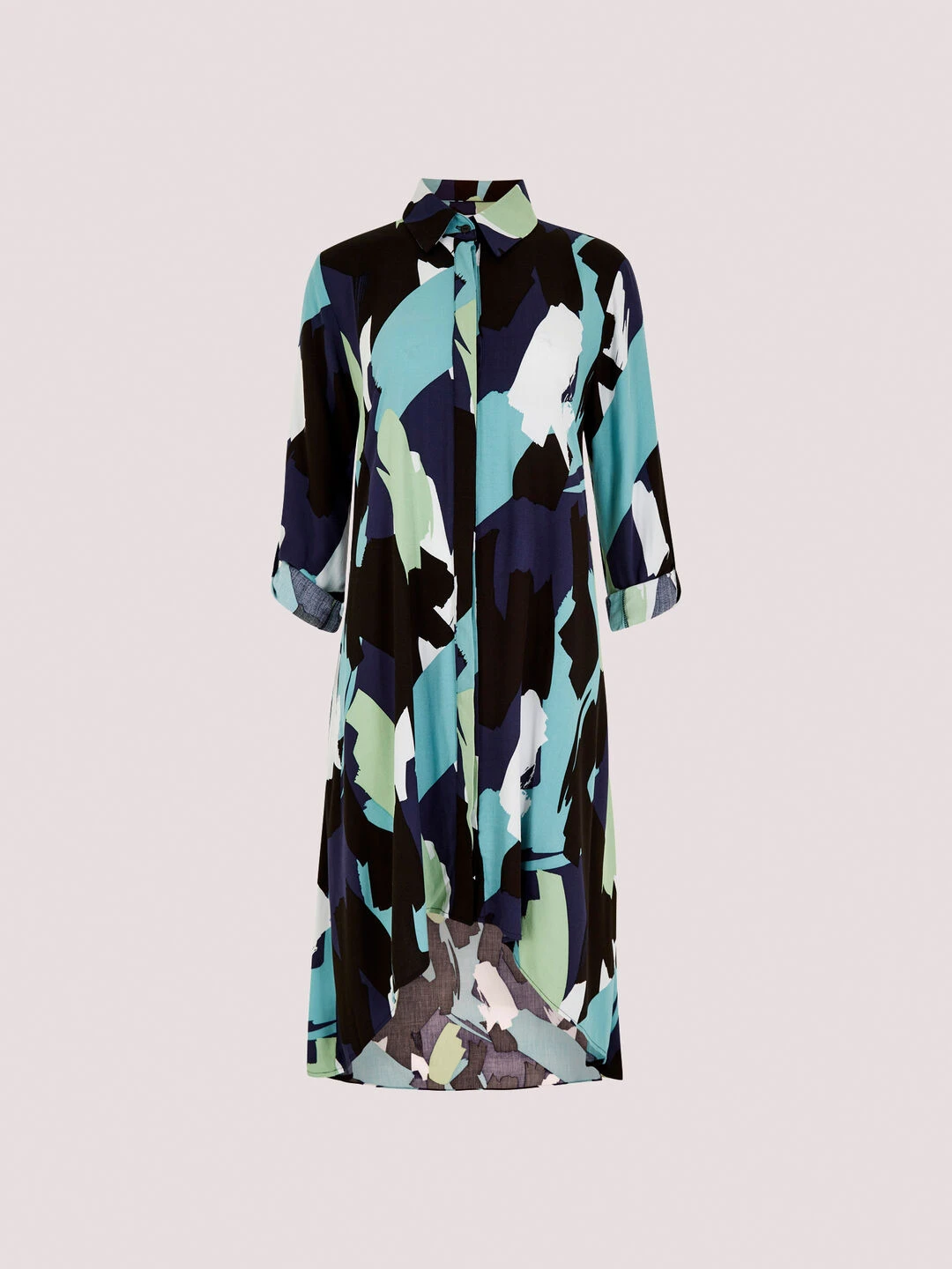Brushstroke Print Mini Dress 5 Brushstroke Print Mini Dress - Image 5