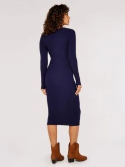 Buttoned Ribbed Midi Dress -Out Shino Sales Store 5051839705135 3