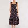 Ditsy Smocked Midi Dress