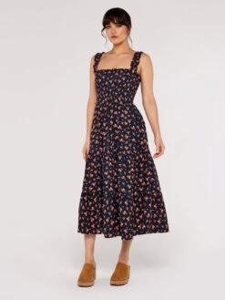 Ditsy Smocked Midi Dress -Out Shino Sales Store 5051839707023 2