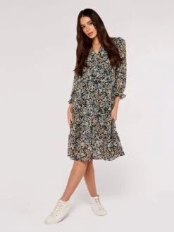 Ditsy Ruffle Chiffon Dress -Out Shino Sales Store 5051839707306 2