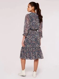 Watercolour Floral Midi Dress -Out Shino Sales Store 5051839707375 3