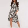 Zebra Oversized Shirt Mini Dress