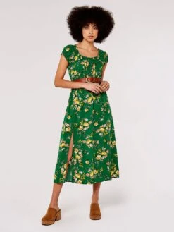 Floral Milkmaid Midi Dress