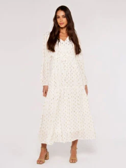 Foil Luminous Midi Dress