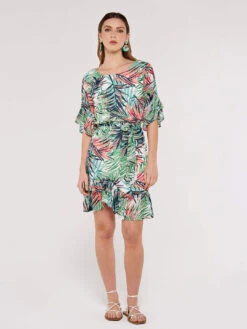 Painterly Tropical Mini Dress -Out Shino Sales Store 5051839714441 3